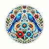 Металлическое Настенное Искусство Птица Круглая 20 см Декор Кухни