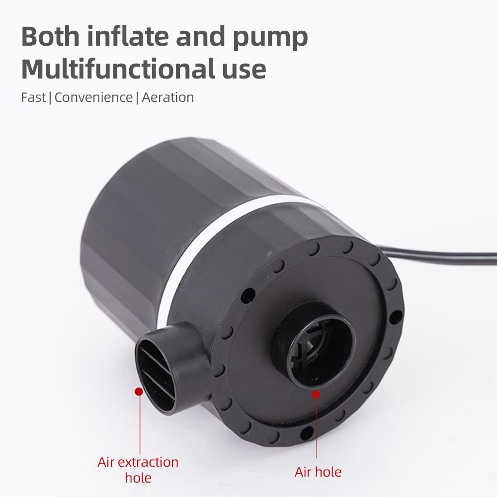 Мини воздушный насос надувной сдуваемый 5000 кПа 35 Вт электрический ручной насос для надувного матраса с 2 насадками