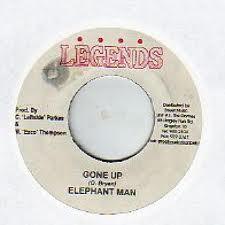 7-дюймовая пластинка ELEPHANT MAN - Gone Up НИКАКИХ Легенды Ямайки Регги, Ска и Даб Б/У