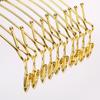 10PCS Gold Metal Hanger for Bra,Non-slip Underwear Clothes Hangers with Two Clips,Wardrobe Storage Organizer for Hanging Pants