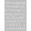 Alphabet Stencil - ARTEMIO - 21 X 29.7 Cm - Plastic - Grey
