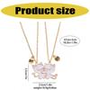 Pack of 2 Friendship Necklaces Cats Pendants Necklace Adjustable Chain Necklace Alloy Texture Neck Jewelry for Daily
