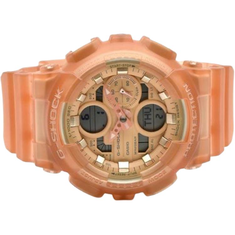 Casio LCD/Аналоговый двойной дисплей Модный тренд Ударопрочный Водонепроницаемый Кварцевый механизм Ремешок из смолы Часы Женские часы Оранжевый GMA-S140NC-5A1JF