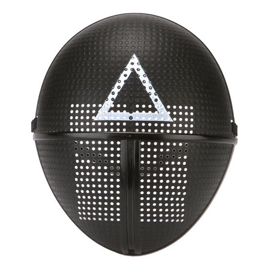 Маска для косплея с геометрическим узором, полнолицевая маска с сетчатыми регулируемыми ремнями, один размер, взрослая маска для костюмированных вечеринок, косплей