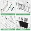 JASIWAY Extendable Dish Drainer, Stainless Steel, Over-the-Sink Dish Drainer, Dish Drying Rack, Space-Saving, Silver