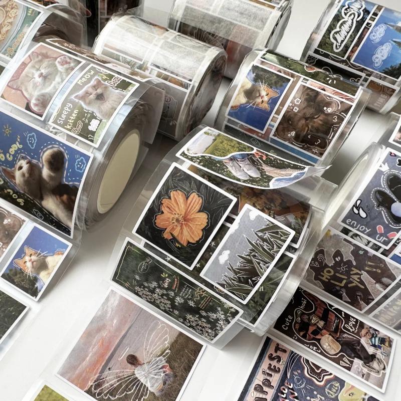 1 рулон наклеек для скрапбукинга ПЭТ-наклейки с персонажами Ленточные малярные ленты Ваcи Летний отдых для творчества Поделки Альбом Журнал Планировщик