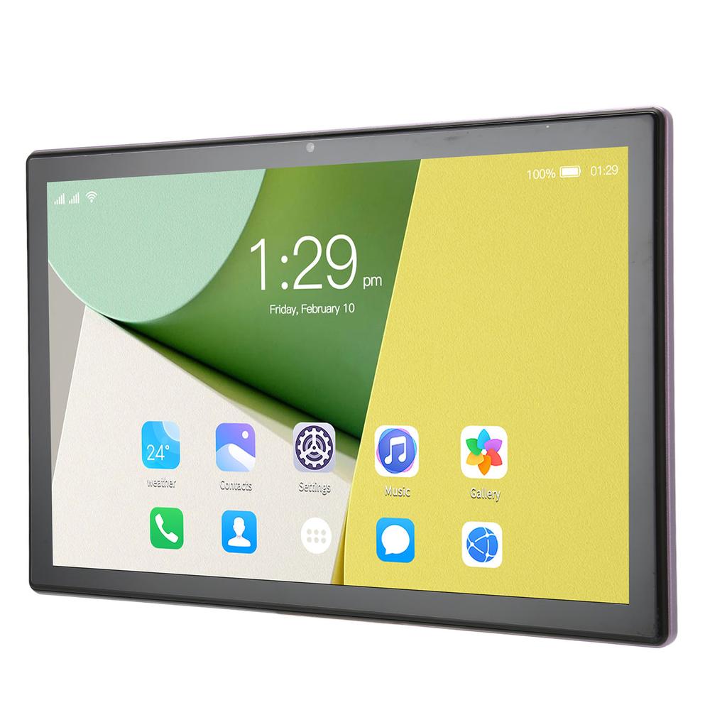 10,1-дюймовый планшет для Android 12, 8-ядерный процессор, 8 ГБ ОЗУ, 256 ГБ ПЗУ, 5G Wi-Fi, 1960x1080 FHD, планшет с функцией звонков 4G, 100–240 В, фиолетовый, США