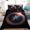 Набор пододеяльников C-Captain A-America Домашний стиль Постельное белье Мягкий Хлопок для Стирки Кровать 3-предметный набор Подарок для Студенческого Общежития