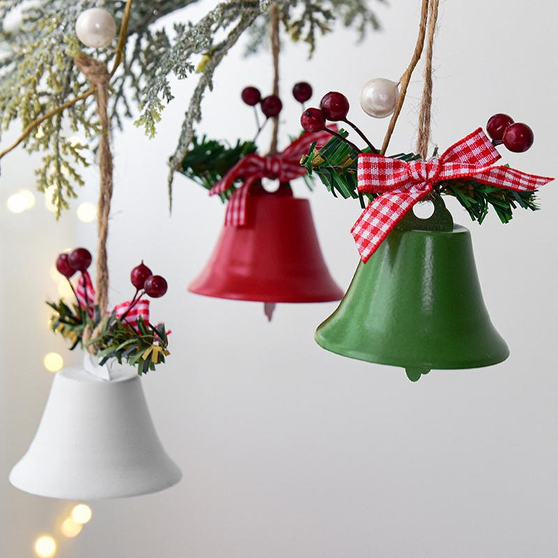 Рождественские подвесные колокольчики 2025 года с рождественским бантом/ягодами, антикварные праздничные шикарные колокольчики для украшения дома на вечеринку