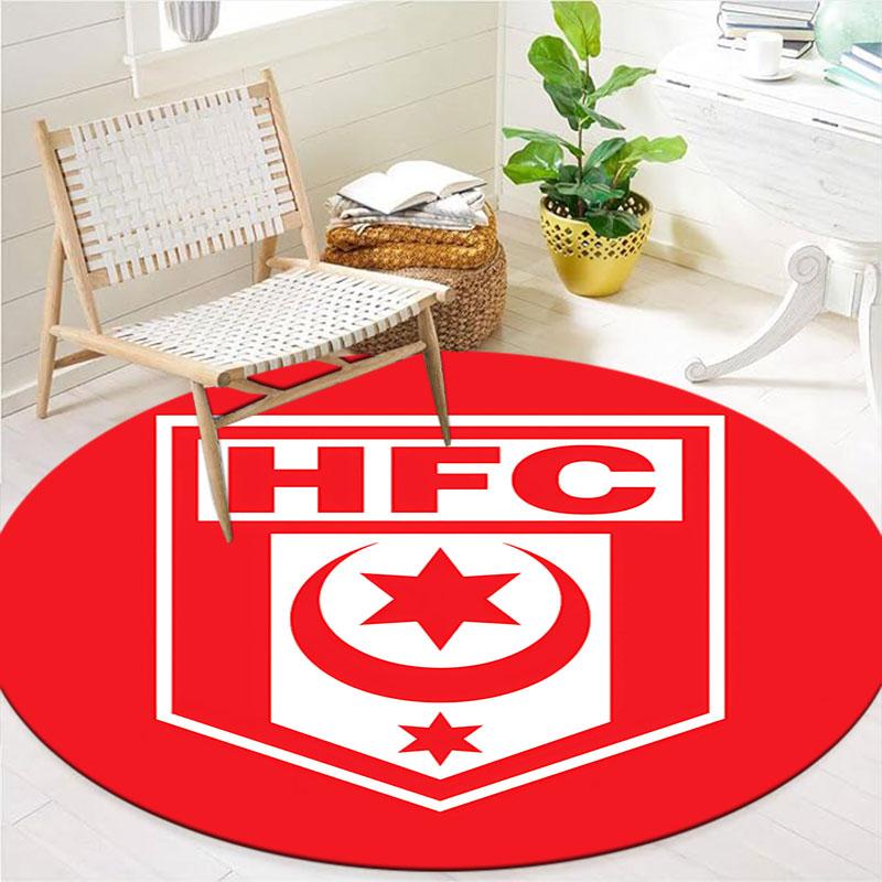 Hallescher FC Round Area Rug,Carpet Rug for Living Room Bedroom Sofa Playroom Decor,Non-slip Floor Mat
