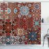 Занавеска для душа Mandala Boho, цветная занавеска для ванной комнаты с цветочным узором для украшения ванной комнаты из водонепроницаемой полиэфирной ткани с крючками