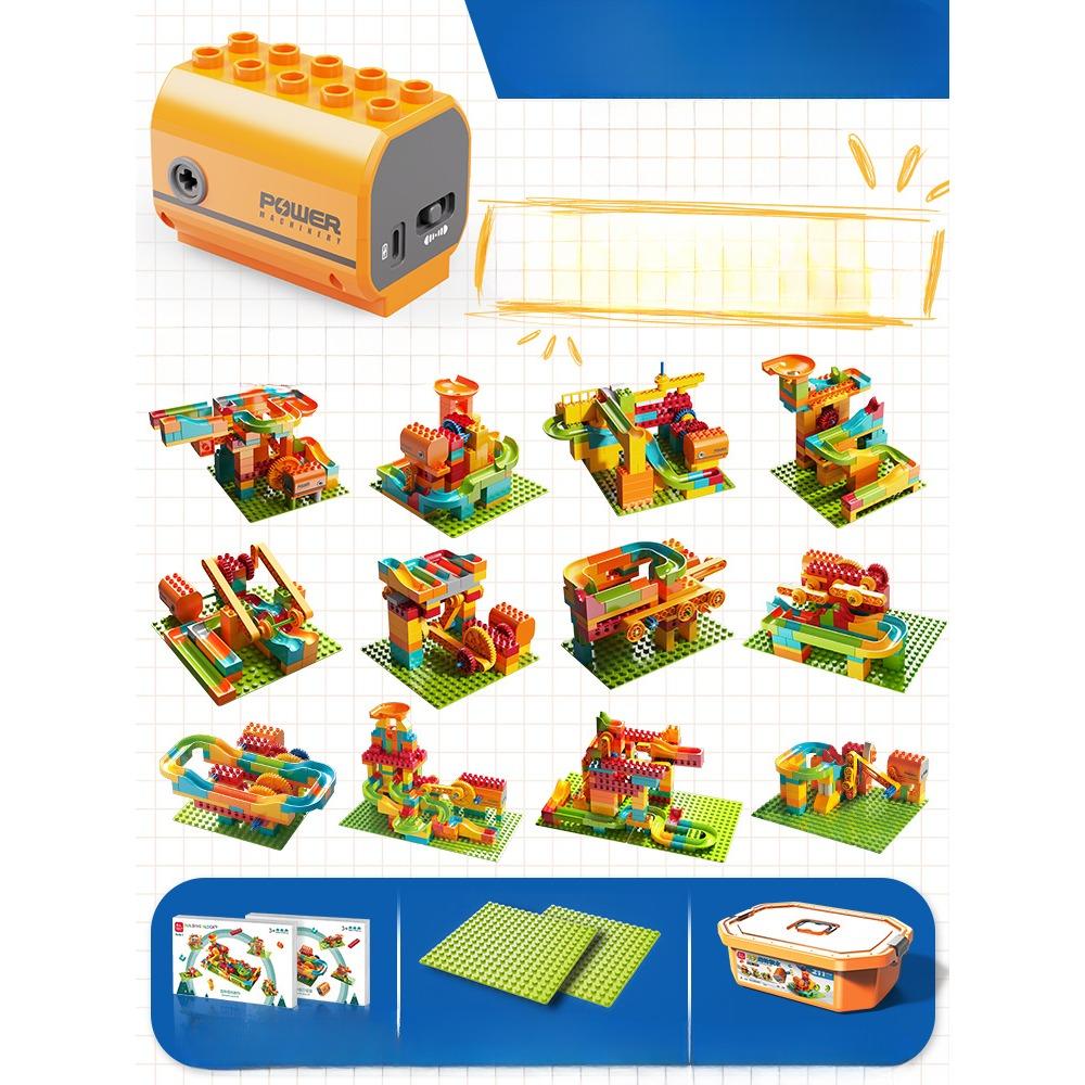 Slide Large Particle Building Blocks with Various Gears  Engineering Machinery Assembly Toys  Children's Early Education Aids