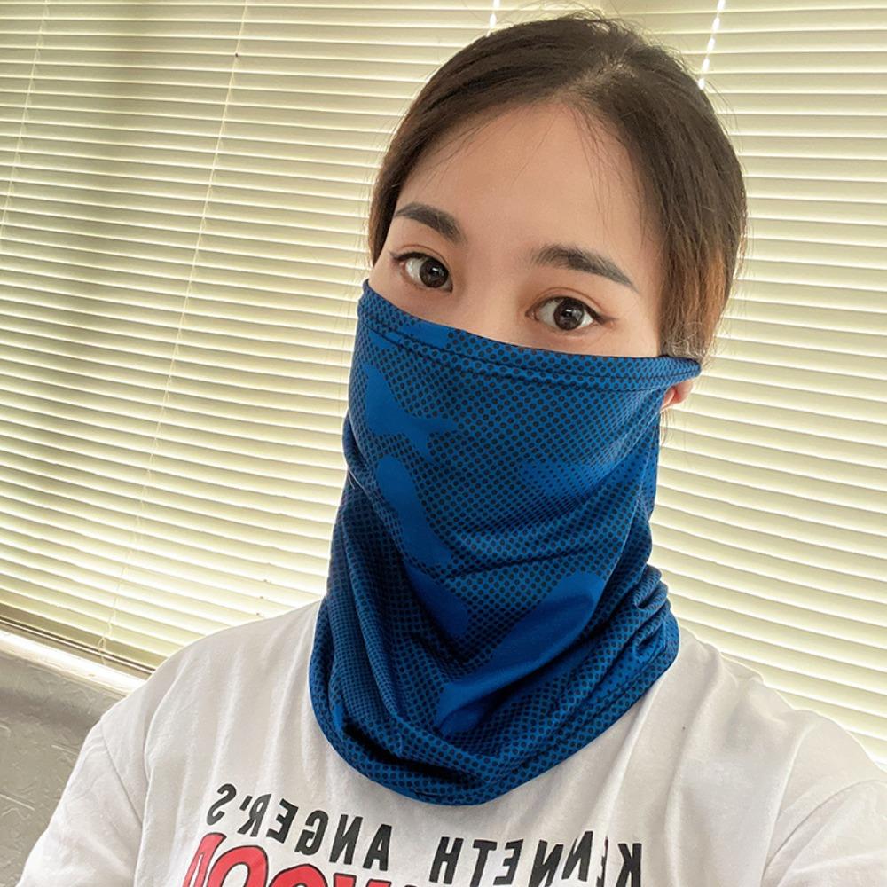 Quick-drying Ice Silk Face Cover Semi Obscured Surface Breathable Bandana UV Protection Scarf