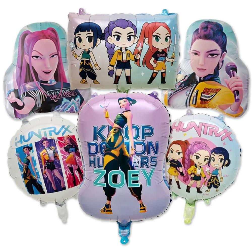 DeMons Hunting Balloon Kit Rumi Figure Balloon Kpop Girl Birthday Decoration Aluminum Film Balloon Baby Shower Party Supplies