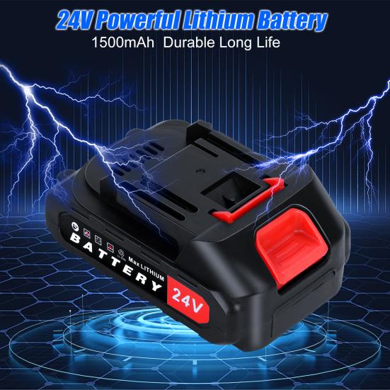 Electric Car Washing Machine Cordless Pressure Washer, Battery Powered Washer with 6-in-1 High Adjustable Nozzles, 24V Portable Power 2 Rechargeable