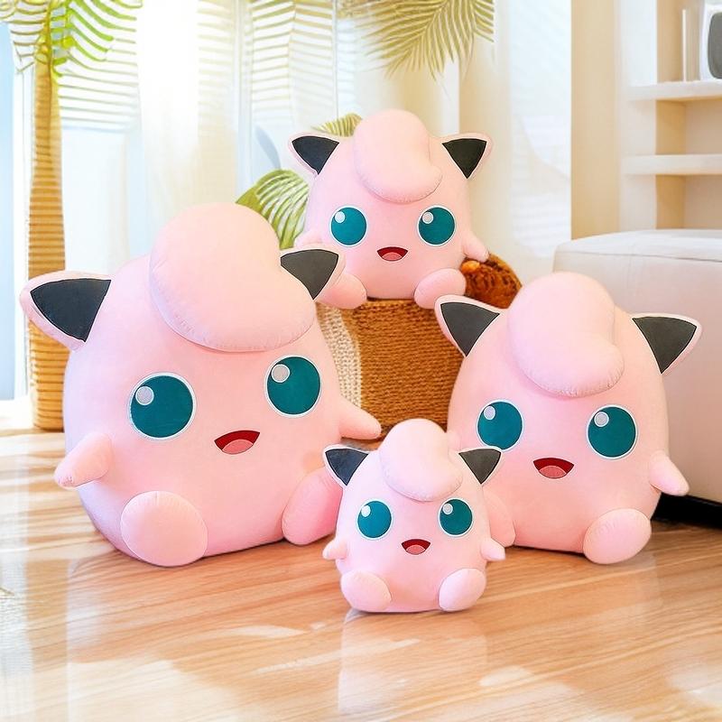 Cute Jigglypuff Pokémon Plush Toy Soft Anime Jigglypuff Stuffed Pillow Pink Room Decor Doll Girlfriend'S Birthday Gifts