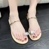 Новая брендовая женская обувь, тапочки на плоской подошве, модные повседневные сандалии с кристаллами на весну и лето, шлепанцы с застежкой на носок, шлепанцы Zapatos