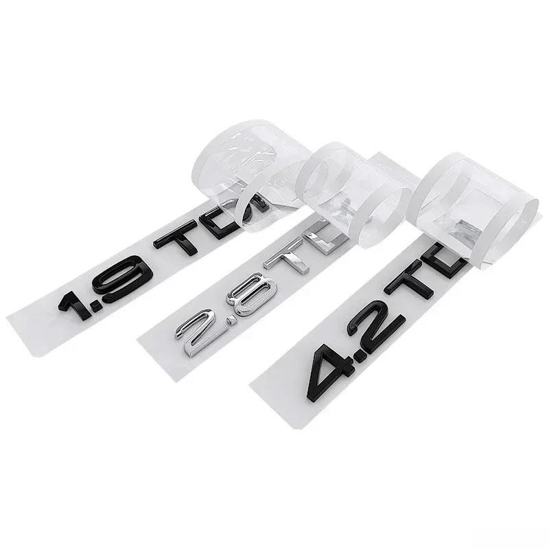 3D ABS Letters 1.9 TDI 2.8 TDI 4.2 TDI Rear Boot Trunk Logo Emblem Sticker For f2 A3 A4 A6 A8 Q3 Q5 Q7 Q8 Car Accessories