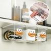 Pull-Out Bathroom Storage Box Transparent Makeup Cotton Organizer  Washstand Storage