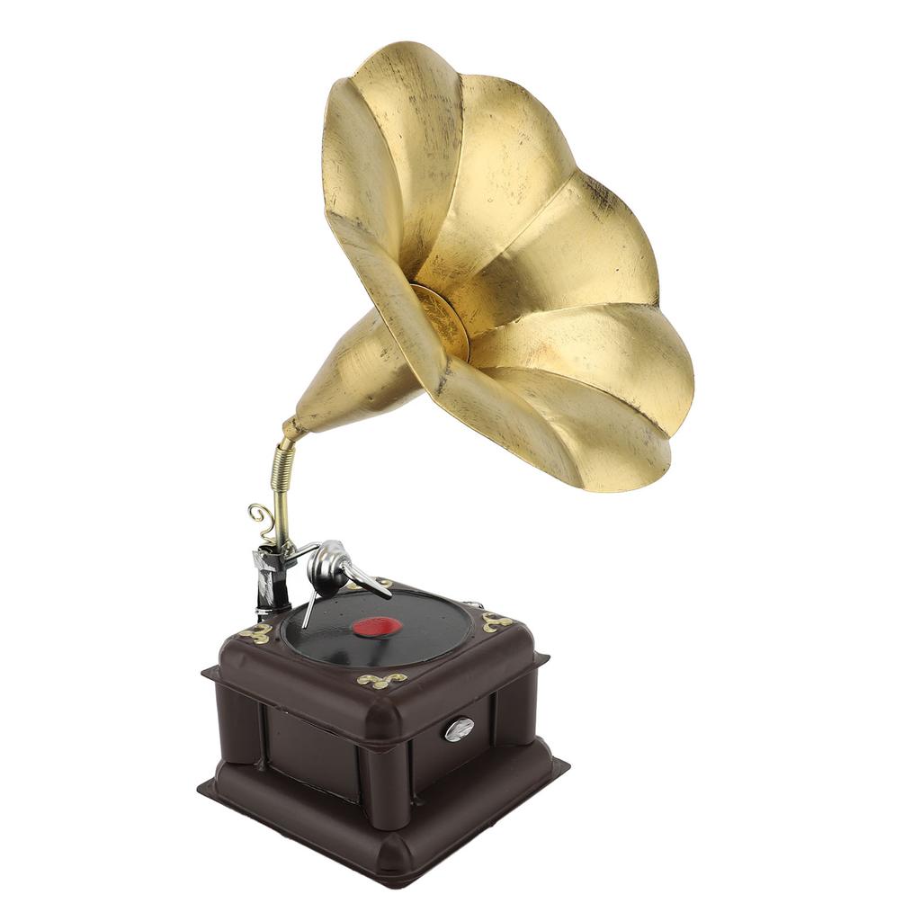 Vintage Phonograph Model Iron Erosion Resistant Retro Phonograph Gramophone Ornament