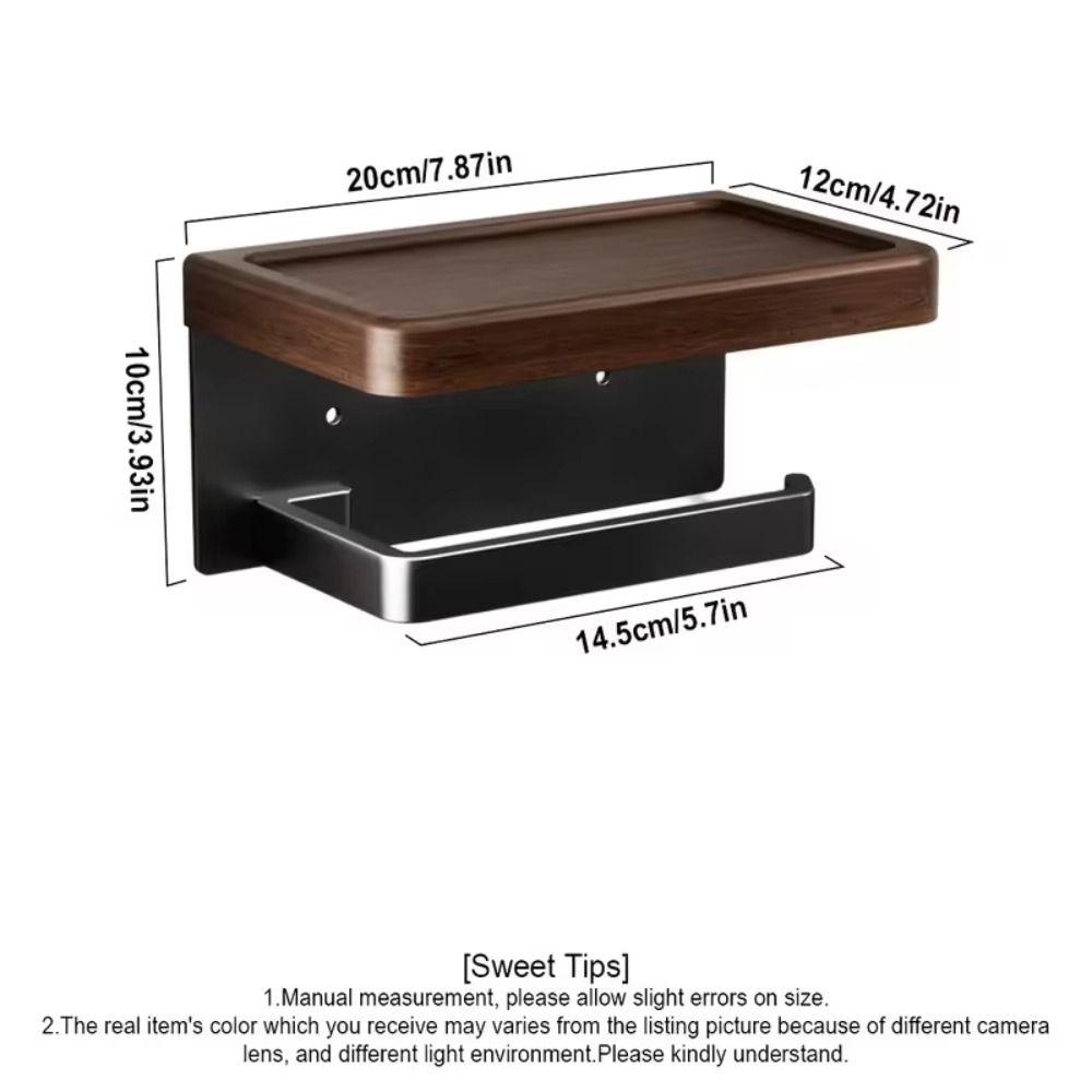 with Storage Tray Wall-Mounted Toilet Paper Holder Hanging Paper Towel Stand Bathroom Sink