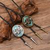 Retro Western Horse Alloy Pendant Bolo Tie Necklace for Men