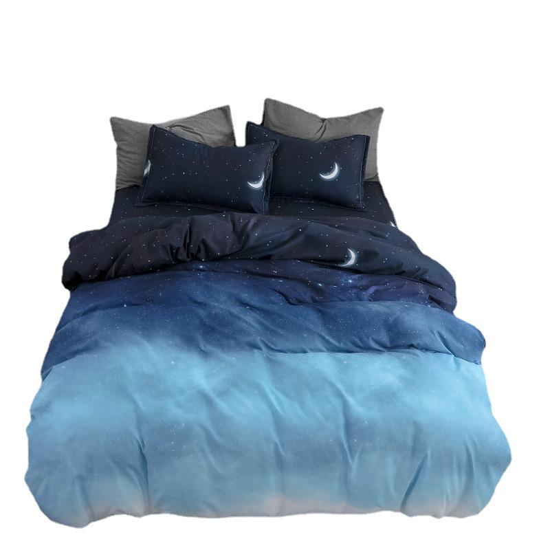 Стильный однотонный постельный комплект - 3 или 4 предмета, идеально подходит для общежитий (1,5 м/1,2 м)