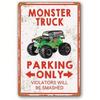 Винтажный металлический жестяной знак Monster Jam Truck, настенное искусство, подарок на день рождения, декор для детской или подростковой комнаты