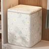 Floral Comforter Storage Bag Large Capacity Dust-proof Zippered Bag with Carry Handles Foldable Space Saver Organizer
