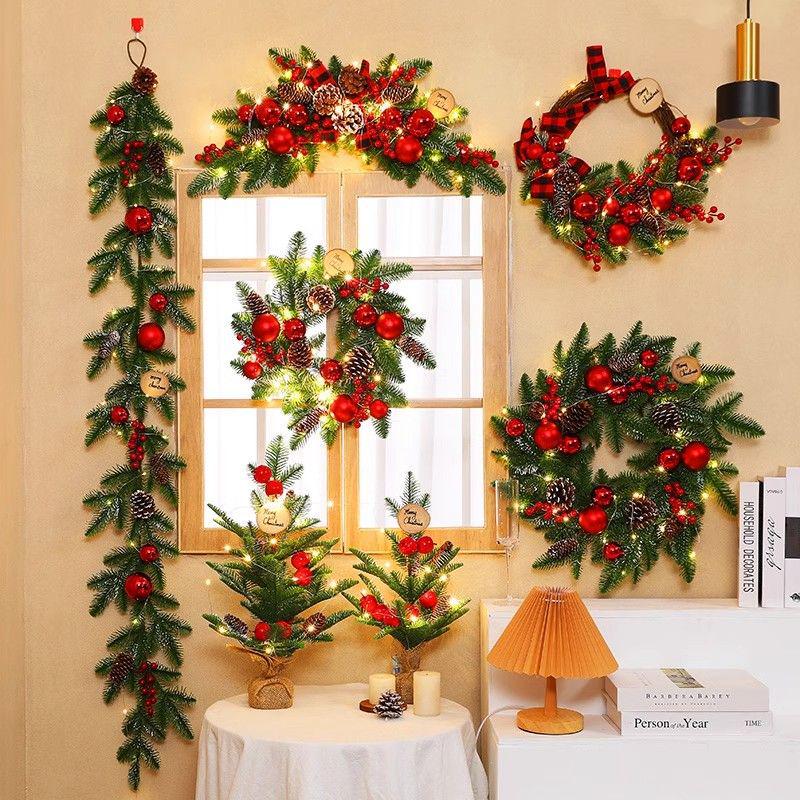 2.7m Christmas Vine Hanging Ornaments - Dense Window or Tree Decoration.