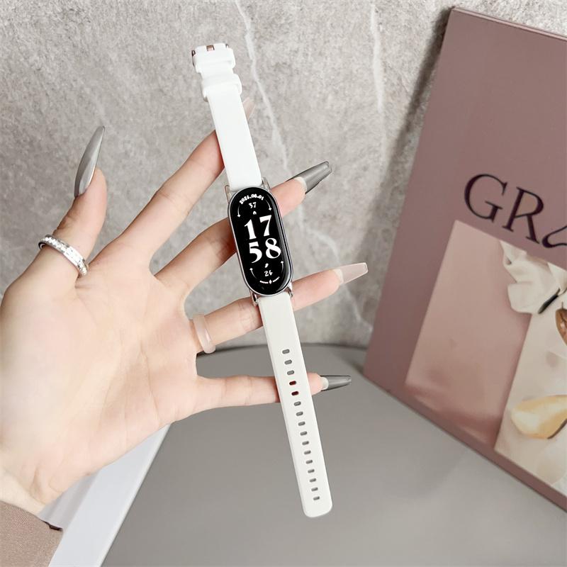 Sport Strap For Xiaomi Mi Band 9 Belt Replacement Miband8 Silicone Bracelet Smart Band 8 Waterproof Watchbands Accessories
