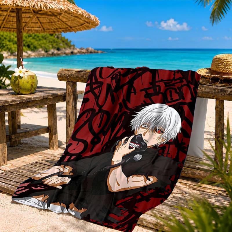 Tokyo Ghoul Masked Mystery Beach Towel, Quick-drying, Easy to Care for, Suitable for Both Fitness and Beach Vacations,Sports Essential
