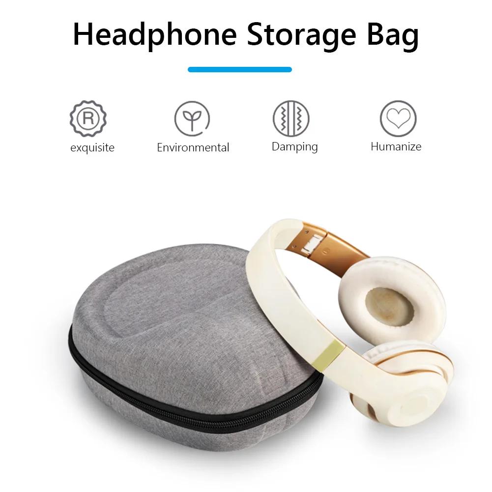 Жесткий кейс-переноска из ЭВА для наушников Sony WH-1000XM4 / Audio-technica ATH-M50X / Beats Studio с крючком