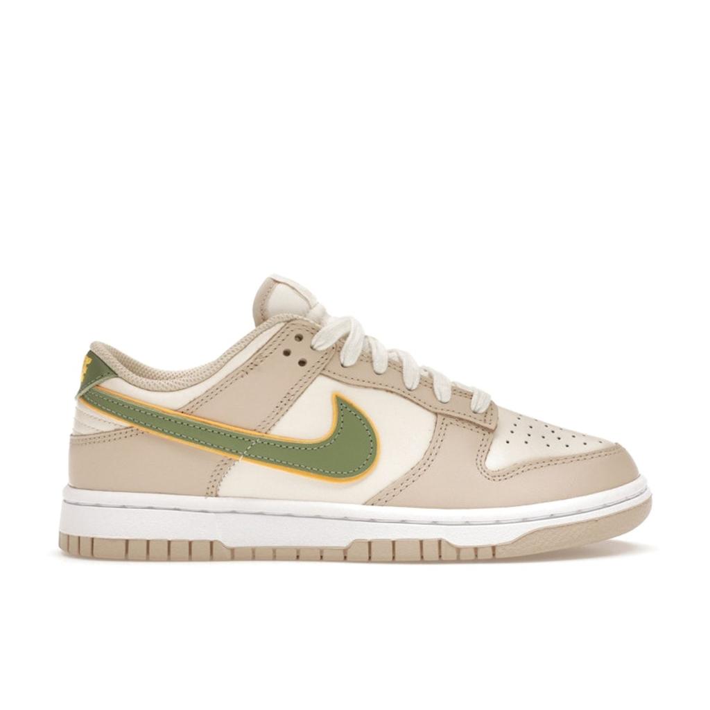 Nike Dunk Low Pale Ivory Oil Green Women Sneakers Cream White Laser-Orange FQ6869-131