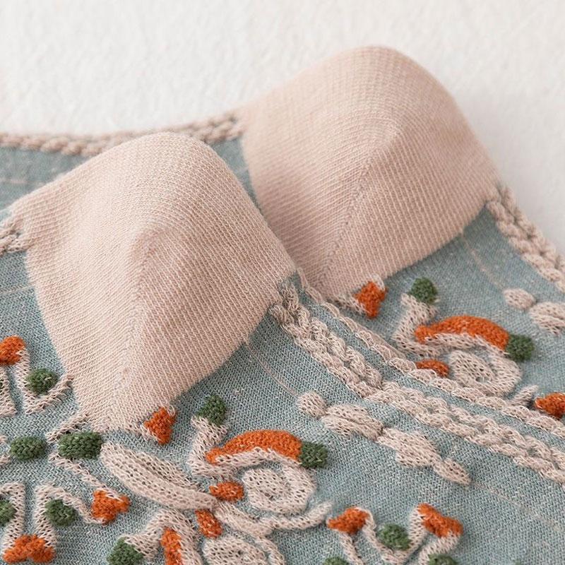 Носки в стиле Лолиты Y2k Kawaii, милые носки с цветочным рисунком, хлопковые богемные зимние женские забавные носки для девочек, Harajuku