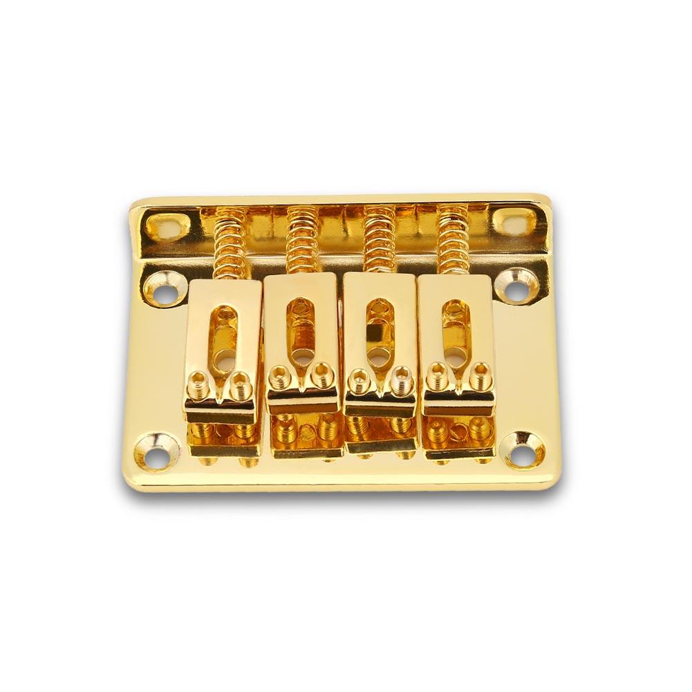 4-струнный фиксированный бридж сменные детали для электрогитар Cigarbox бас укулеле(Золото)