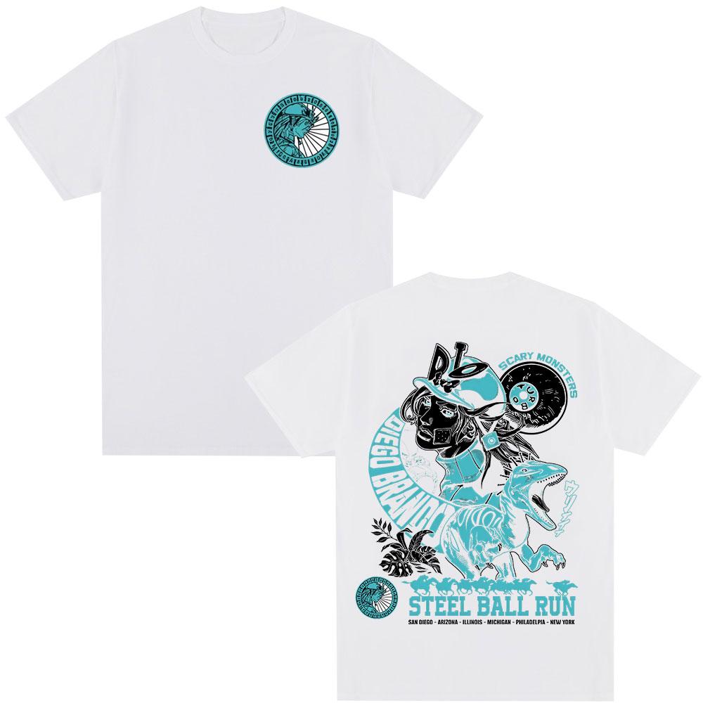 Anime JOJO Bizarre Adventure cotton Hot sale Unisex shirt Summer New Fashion Oversized Oneck Unisex Cartoon Anime Tshirt