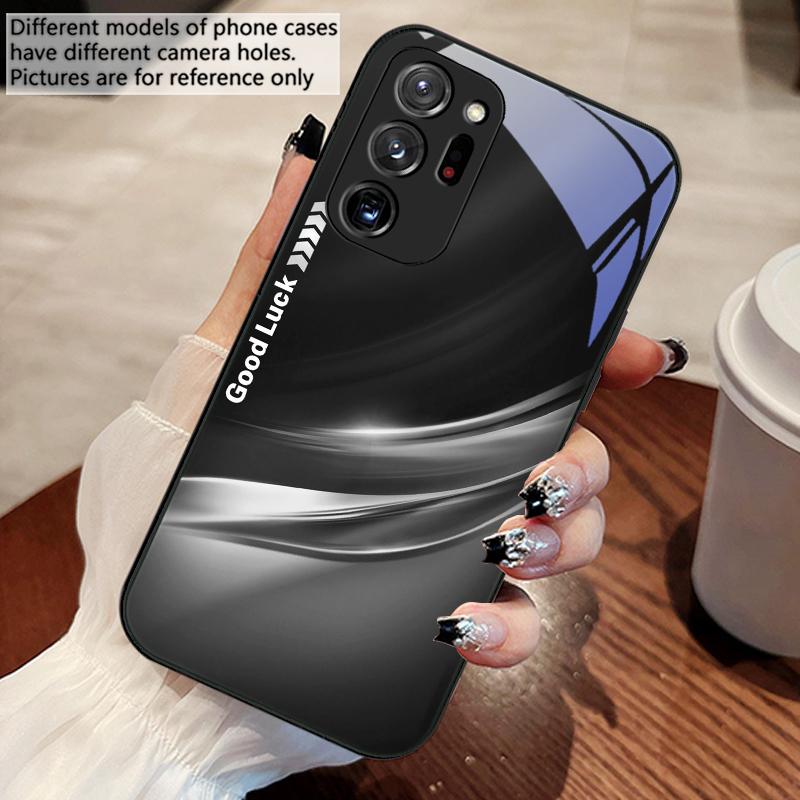 Счастливый градиентный рябь для Samsung Galaxy Note 8 9 10 PRO 20 Ultra A01 02 03 Core 04E 4G 12 13 5G Чехол для телефона из закаленного стекла