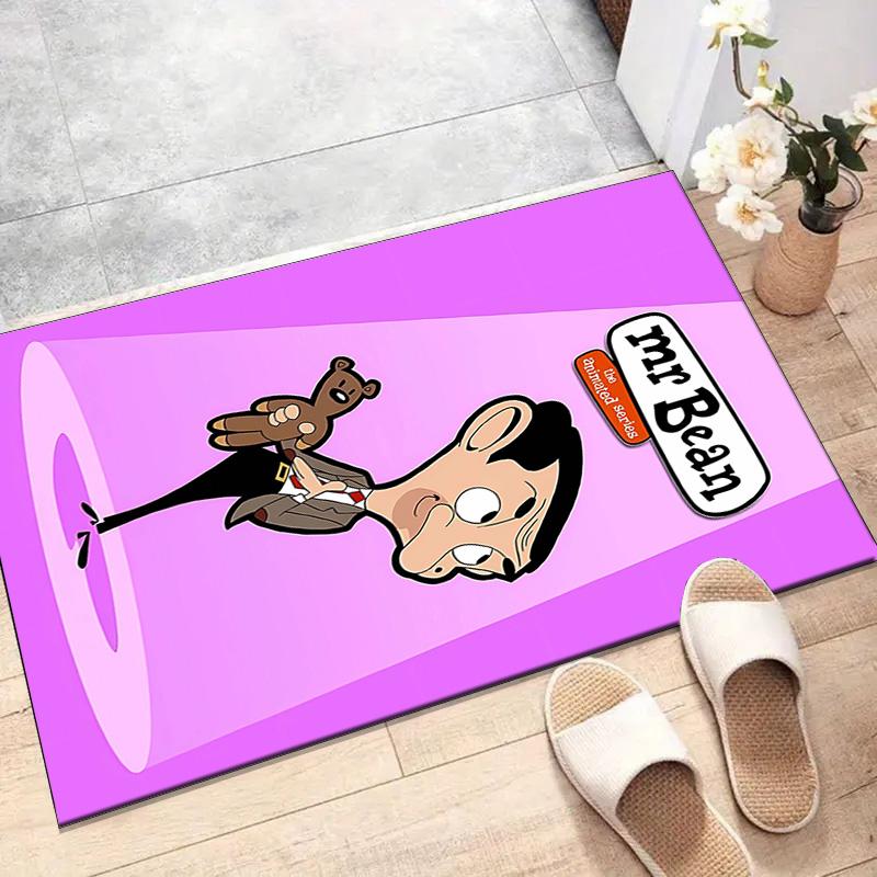 1pc Mr Bean2 Design Printed Area Rug Carpet for Bedroom Living Room Home Decor Rugs Mat Non Slip Mat Rug for Bedside