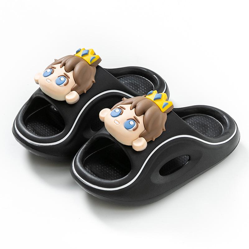 Kids EVA Slide Sandals Soft Non Slip Sole Indoor Outdoor Home Slippers For Baby Boys Girls Princess Prince