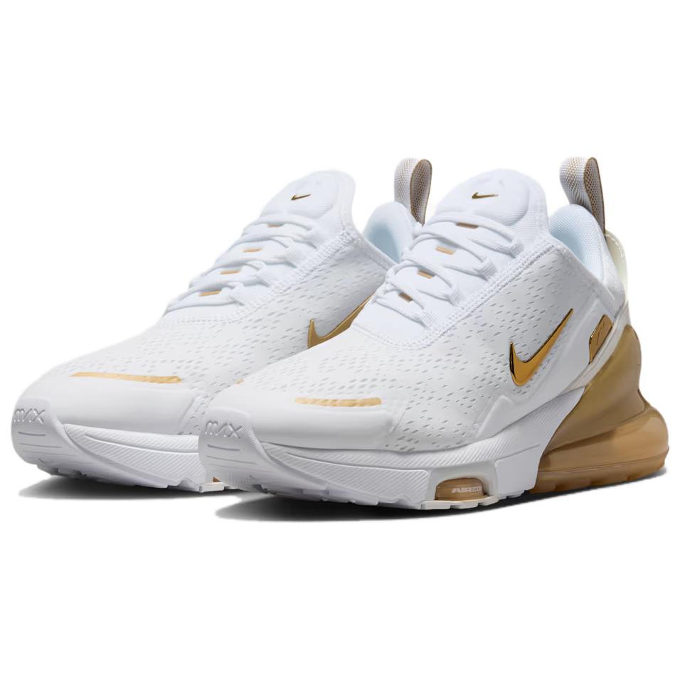 Nike Air Max 270 Running Shoes Women's White Gold IO9884-114