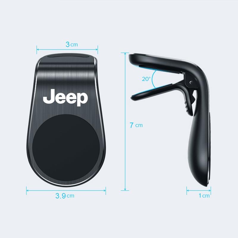Magnetic Car Phone Holder Mobile Mount Smartphone Gps Support Stand For Jeep Grand Cherokee Wrangler JK Gladiator Compass Renega