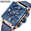 Fashion Square Quartz Watches Men Sports Military Wristwatch Calendar Waterproof Chronograph Male Montre Homme