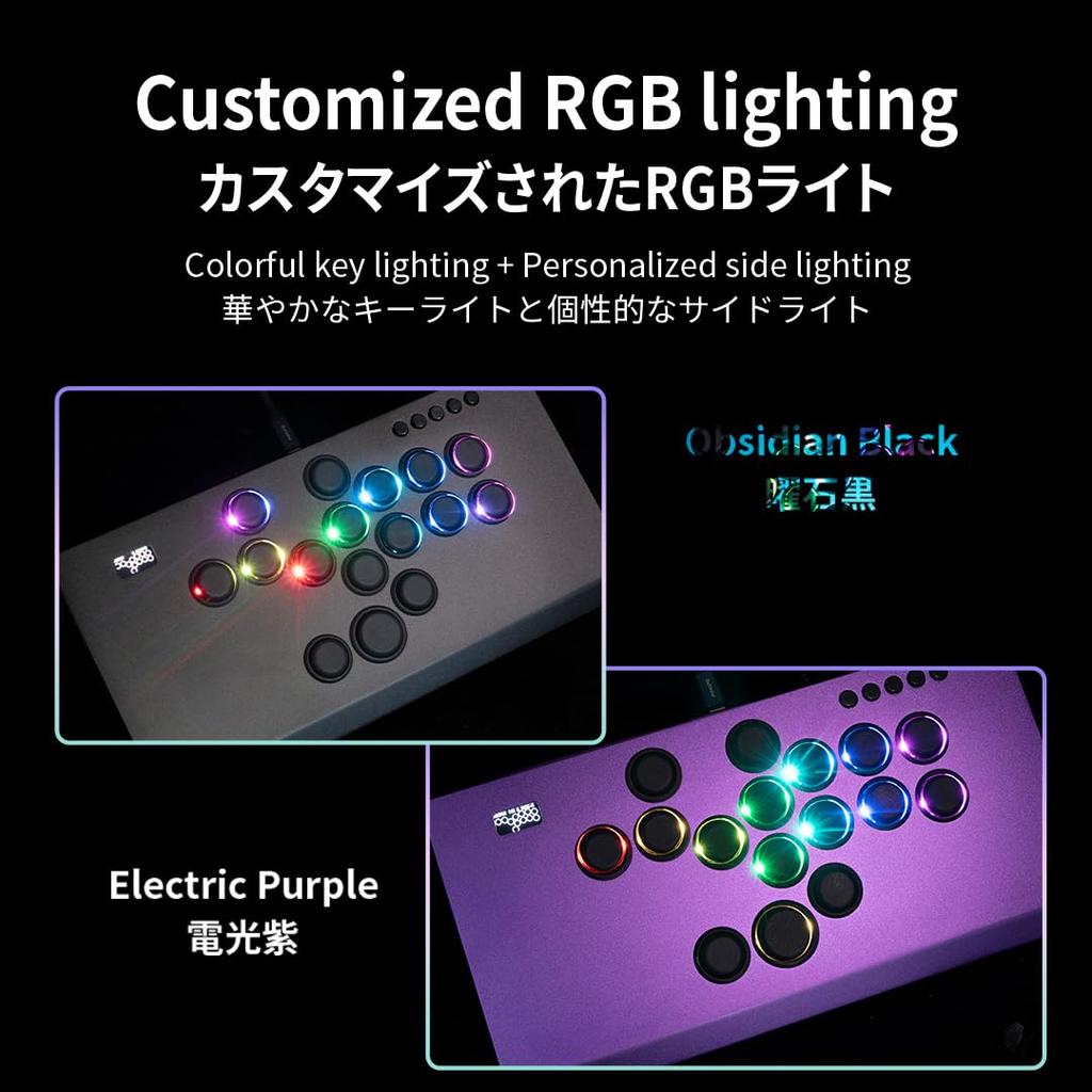 TIKITAKA FTG M Series Алюминиевый корпус с ЧПУ Высокоточная обработка Высококачественные нейлоновые кнопки Пользовательский RGB-контроллер без рычага 12 мм Ультратонкий SF6 Game