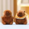 Hamburger Toast Capybara Keychain Cute Cartoon Girl Backpack Hanging Doll Plush