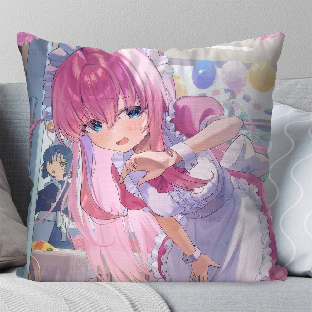 Gotou Hitori Anime BBocchi The Rock Pillow Case Fashion Square Pillowcase Bedroom Sofa Room Ins Decoration Leisure