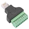 8P8C Ethernet RG-45 Male To Terminal 8 Pin Digital Adapter Connector Conversion 