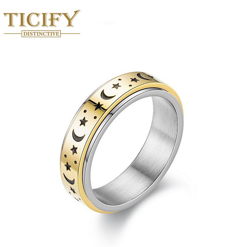 Xingyue Xiang сопровождаемое титановое стальное кольцо для пары женское анти-тревожное декомпрессионное вращающееся кольцо