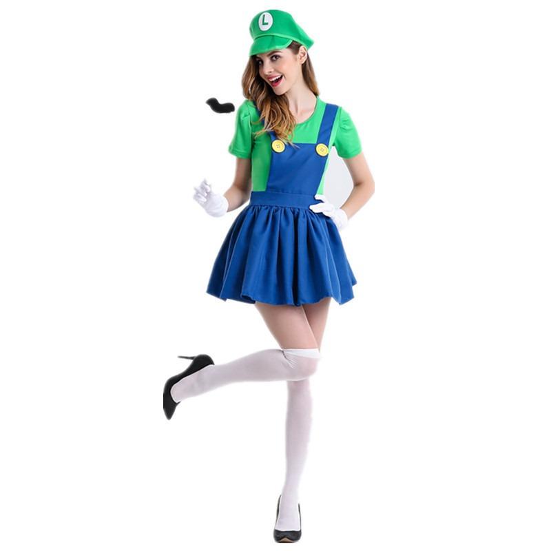 Костюм на Хэллоуин арио марио аниме игра униформа косплей супер мари юбка