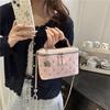 Rhombus Chain Bucket Bag Summer New Simple Temperament Shoulder Bag Exquisite Shoulder Bag